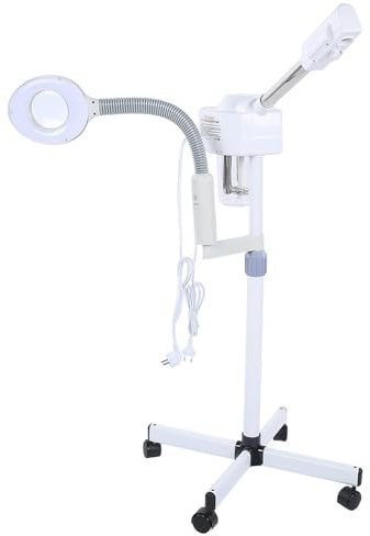 RoMukA Lampe Verticale grossissante à LED, Lampe de beauté, Lampe sur Pied à Clip Vertical en Verre dioptrique réglable pour Salon de Spa, beauté, Maquillage, Soins de la Peau, Tatouage d'ongles