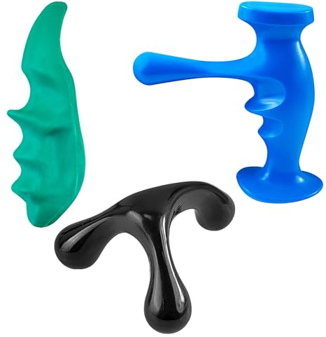 3pcs Massage Set, Deep Tissue Massage-Werkzeug Massage Trigger Punkt Therapeuten Daumen Triggerpunkte, Gesichtsroller, Massage Tool, Triggerpunkt Drücker für Rücken, Nacken, Arme und Beine