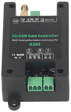 DC9-36V Toröffner 3G 4G Garagentor-Zugangsfernbedienung Mobilfunk-Toröffner unterstützt Remote-Neustart-Reset für G203 GSM