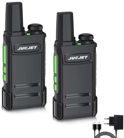 JUCJET A1 Long Range Walkie Talkies, PMR446 License Free, One-touch frequency pairing, fluorescent keypad, encrypted anti-jamming, Portable Walkie Talkies for Hunting, Outdoor Adventure