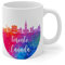 Wodevor Tasse à café amusante Canada Toronto Tasse à thé en céramique avec citation Gentle City Country Fine Art – Cadeaux pour maman, adultes, grand-père, personnes âgées, 325 ml, blanc