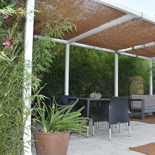 World PLANTIL Voile d'ombrage en fibre de coco / Voile d'ombrage / Toile d'ombrage / Filet d'ombrage / Jardin / Patio / Terrasse / 100 % Naturels et Écologiques / 60 % d'ombrage (Carré Sans Ancrages 3