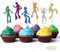 24 Stück Magical Disco Tortendeko, Glitzer Sport Fitness Cupcake Toppers, 70er 80er Jahre Disco Tanzen Cupcake Topper, Happy Birthday Tortendeko Geburtstag, für Junge Mädchen Party Dekoration