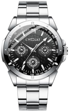 JewelryWe Paar Uhren Leuchtend Edelstahl 30m Wasserdicht Analog Quarz Pärchen Armbanduhr Edelstahlarmband Partneruhr Freundschaftsuhr für Damen Herren
