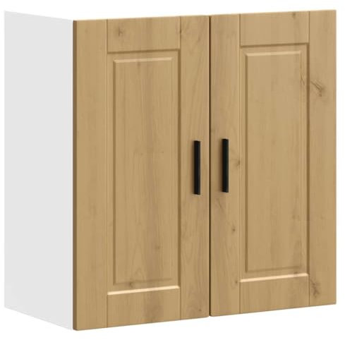 vidaXL Porto Artisan Oak Kitchen Cabinet - 60x31x60 cm - Engineered Wood Wall Storage - Modern Doors & Ample Shelves