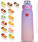Maestrox Air Water Bottle 700ML with 13 Flavour Pods, Straw, Cleaning Brush Reusable Air Water Bottle BPA Free & Leak Proof Design Portable Tritan Material Zero Sugar For Daily Use (purple)