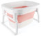 Baby Badewanne Faltbare Babybadewanne, Baby Bathtub Babywanne Wanne Faltbar mit Badewannenhocker, Rutschfeste Tragbare Reisedusche Badebecken Duschwanne für Neugeborene (Rosa, 72 * 51 * 42cm)