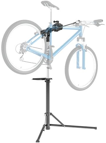 HOMCOM Bike Repair Stand, Heavy Duty Bike Stand for Maintenance, Height Adjustable, Foldable, 30° Rotatable for Road Bike, Mountain Bike, E-Bike