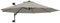Outsunny 3 M Wall Mounted Garden Parasol Umbrella with Rotate, Outdoor Market Umbrella Sun Shade Canopy with 8 Ribs, Light Grey