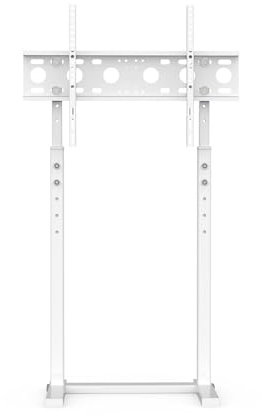 DRJBBODVQ Hoher TV-Bodenständer, höhenverstellbare TV-Montagehalterung, geeignet for 32-65 Zoll LED-LCD-Monitore, Tragkraft 40 kg(White)