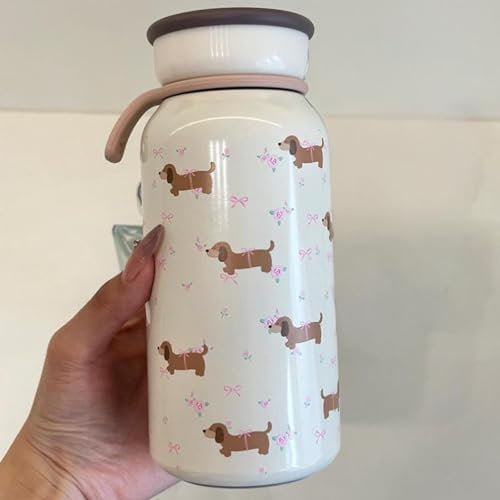 Original Mignon Arc Thermos Tasse Pour Les Filles 304 En Acier Inoxydable Direct Potable Tasse D'eau Portable Étanche Isolation Tumbler Nouveau