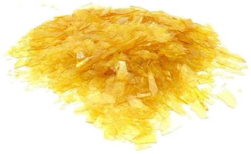crigema - Gomme-laque désertée platine en flocons - 300 g - Emballé dans une pochette avec fermeture éclair refermable (décernée Platine)