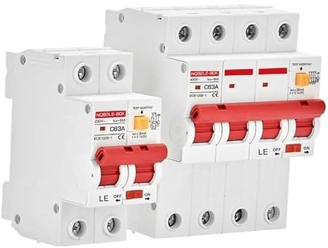 Disjoncteur CA 230 V 380 V, différentiel biphasé, différentiel 30 mA, protection contre les fuites, 10 A, 16 A, 20 A, 25 A, 32 A, 40 A, 50 A(4P 220V-240V,20A)