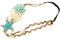 FRCOLOR Hochzeit Braut Stirnband Damen, Strand Seestern Muschel Haarband, Elastisches Kopfband FüR Karneval Und Party