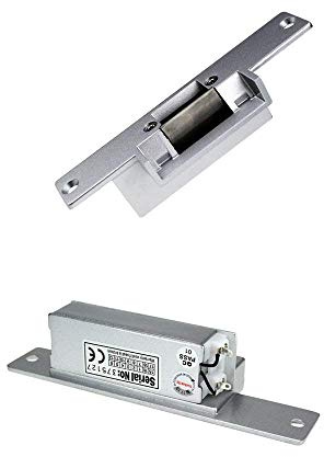 YAVIS Elektrischer türöffner Strike Fail Safe Mode Lock, Elektrische Tür verriegelt ein Teil für Zugangskontrolle, Holz Metall Tür DC 12 V (NC Lock)