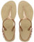 Havaianas - Twist, bequeme, modische und vielseitige Sandalen, verstellbare Schnalle an den Seiten, T-Riemen mit Metallic-Finish, rutschfeste Sohle, für Damen, 37/38 EU