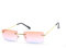 SY SEEYOU lunettes de soleil verre transparent multicolores rectangulaire (Rose bleu)