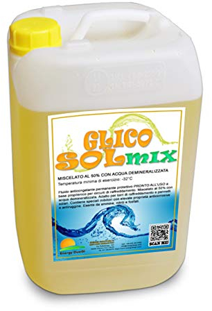 Propylène glycol prêt à l'emploi pour les panneaux solaires et les installations alimentaires - mélangé à 50% avec de l'eau déminéralisée (10 litres)