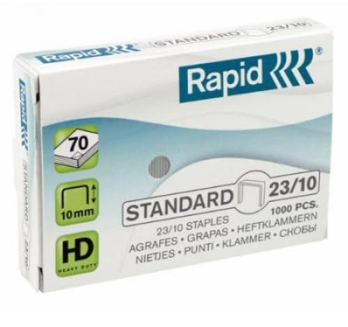 Heftklammern 23/10 Standard, verzinkt, 10 Stück