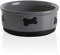 Sweejar Ceramic Dog Bowls with Bone Pattern, Dog Food Dish for Medium Dogs, Porcelain Pet Bowl for Water 35 Fl Oz (Gray)