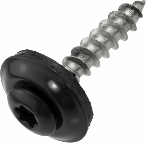 Spenglerschrauben Edelstahl A2 mit EPDM-Dichtscheibe 15 mm - 4,5 x 25 mm - anthrazit RAL 7016 TX20, 200 Stück