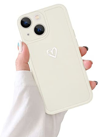 Newseego Compatible for iPhone 13 Mini Case, Silicone Protective Case for iPhone 13 Mini Cute Love Heart Simple Pattern Case Light Soft Shockproof and Slim TPU Back Cover for iPhone 13 Mini