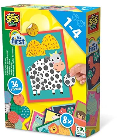 SES Creative My first - Tierprint Sticker, Diverse Farben