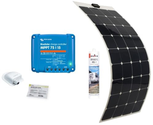 Pack ANTARION Panneau Solaire Souple 135W Camping car Van Life + Régulateur solaire VICTRON 220W 15A