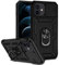 Hitaoyou iPhone 12/12 pro case, iPhone 12/12 pro Case with Camera Cover & Kickstand Military Grade Shockproof Heavy Duty Protective with Magnetic Car Mount Holder Phone Case for iPhone 12/12 pro,Black