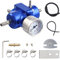 CarBole Regulador de Presión de Combustible Universal: 1-140PSI Regulador de Presión de Combustible Ajustable de Aluminio con Juego de Mangueras de Manómetro (Azul)
