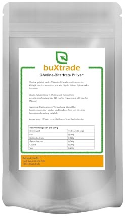 4x500 g Choline Bitartrate Pulver | Non-GMO | Cholin | Vitamin B4
