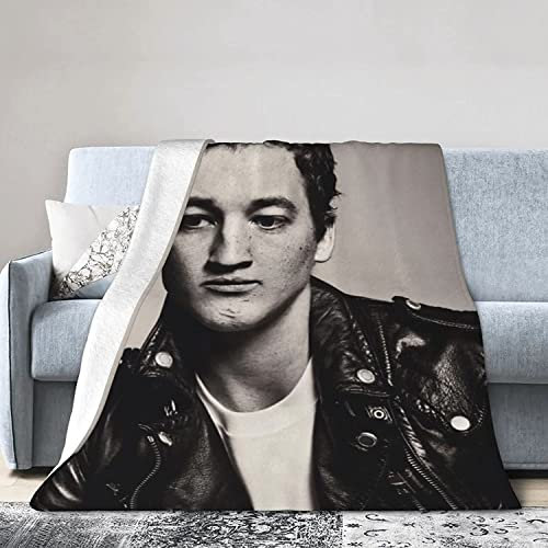 Fleecedecke für Sofa, Camping, superweich, leicht, gemütlich, luxuriös, Flanell-Bettdecke, Miles Peter Teller, flauschig, Plüsch, Couchdecke, Überwurf, 150 cm x 125 cm
