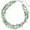Bulinlin Boho Bunte Perlenkette Damen Muschelkette Strand Sommer Verstellbar Bohemian Choker Halsketten FüR Frauen Und MäDchen(Green)