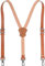 WELKINLAND Hosenträger aus Büffelleder, robuste Arbeits-Hosenträger für Herren, braunes Leder mit Haken, Braun, Adjustable Fit Upto 6.4' Body