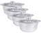 MUCKLILY Pots Ronds En Papier D'aluminium Avec Couvercles 4 Pièces De 3000 Ml De Moules À En Aluminium Jetables Casseroles De Four En Aluminium Marmite De Camping Pour Pique-