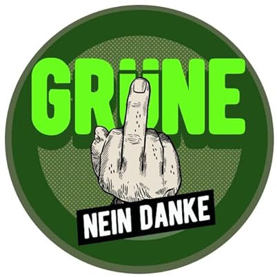 Sammys Shirt Store Grüne-Nein Danke Finger Aufkleber 10 cm