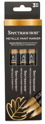 Spectrum Noir - High Shine Opaque Metallic Paint Marker Pack of 3 - Autumn Bronze