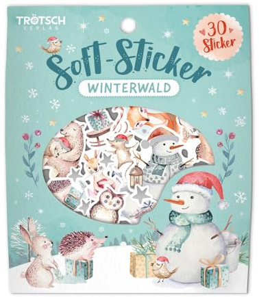 Trötsch Soft-Sticker Winterwald: Aufkleber zum Verzieren und Verschenken
