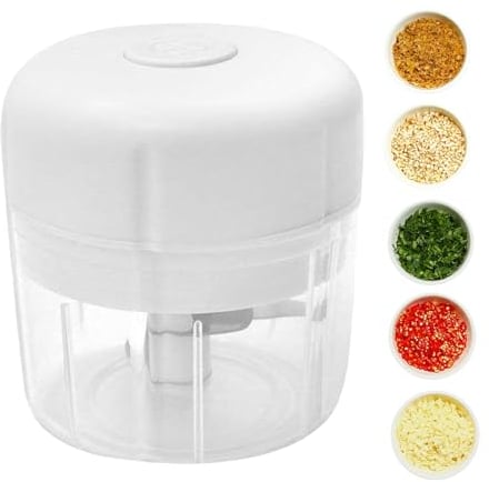 tritatutto elettrico, tritaaglio elettrico - Robot da cucina trita aglio elettrico da 250 ml,Tritatutto per verdure con ricarica USB, frullatore per aglio, tritatutto per aglio e cipolla per p