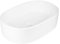 Lavabo Da Appoggio Ceramica Bianco Ovale Arredo Bagno Lavandino 56x35x14 Cm (LUCIDO)