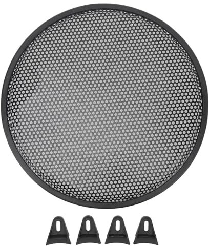 JOROBURO 12 Inch Speaker Grill, Iron Subwoofer Speaker Circle Cover Black, Universal Car Speaker Grills Cover Mesh Round, Audio Mesh Protector Guard for Car RV