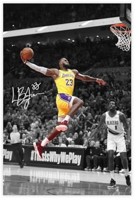 GJHTQLP LeBron Poster James Poster 4 Leinwandposter Wandkunst Dekor Druck Bild Gemälde für Wohnzimmer Schlafzimmer Dekoration 30 x 45 cm