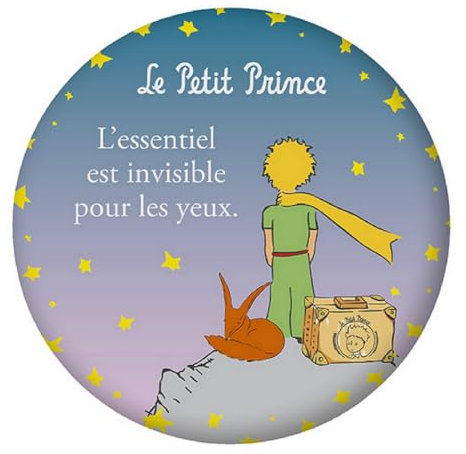 KIUB Dekorativer Magnet, Motiv: Der kleine Prinz und der Fuchs mit Koffer (55 mm)