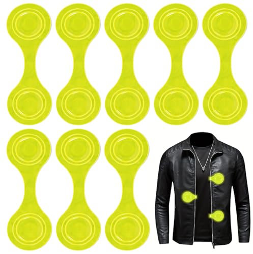 Youkly 8 Stück Magnetischer Reflektor, Flex Reflektor Clips Anhänger für Kinder, Reflektoren für Kleidung, Kinderwagen, Jacke, Rucksack, Kleidung, Fahrrad (8 pcs)