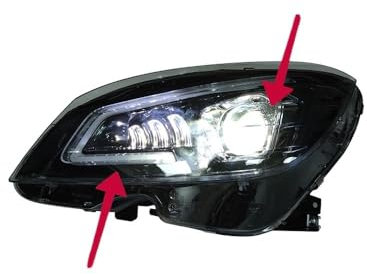 Auto Lichter Kompatibel for Benz W204 LED Scheinwerfer Porjector Objektiv 2007-2010 C300 C260 C200 LED Kopf Lampe DRL Automotive Zubehör(Xenon)