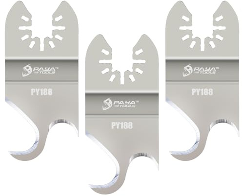PAYA Multitool Sägeblätter Oszillierende Klingen Messer Hakenklingen zum Dachschindeln, PVC-Teppich, Pappe und anderen weichen Materialien, 3tlg PY188