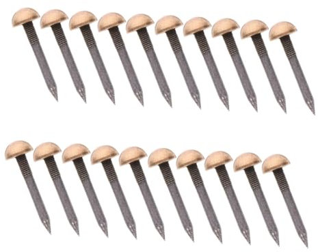 SOIMISS Lot De 20 Clous Décoratifs En Laiton Pour Meubles Clous Décoratifs Pour Tapisserie Clous De Pouce Clous De Tapisserie Robustes Clous Pour Tapis D'Escalier Clous En Cuivre