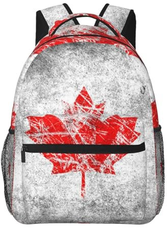 NUYFVG Rucksack mit Kanada-Flagge, groß, lässig, für Teenager, Mädchen, leicht, wasserdicht, Schule, Tagesrucksack, Büchertasche, 15,7 Zoll, Laptop-Rucksack, Schultasche für Damen, Herren, Studenten