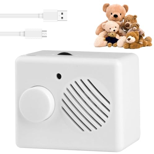 Diktiergerät für Stofftiere 360 Sekunden Aufnahme, Sprachmodul für Kuscheltier & Teddybär, Mini-Me Voice Recorder, Aufnehmbares Soundmodul, Sprachbox Zum Sprechen Spielzeugzubehör für Stofftier-DIY