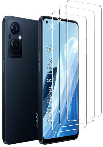 FWKDWHPH [3 Pièces Verre Trempé pour OPPO Reno 8 Lite 5G,Anti-Rayures,9H Dureté,sans Bulles,HD Protection Décran pour OPPO Reno 8 Lite 5G